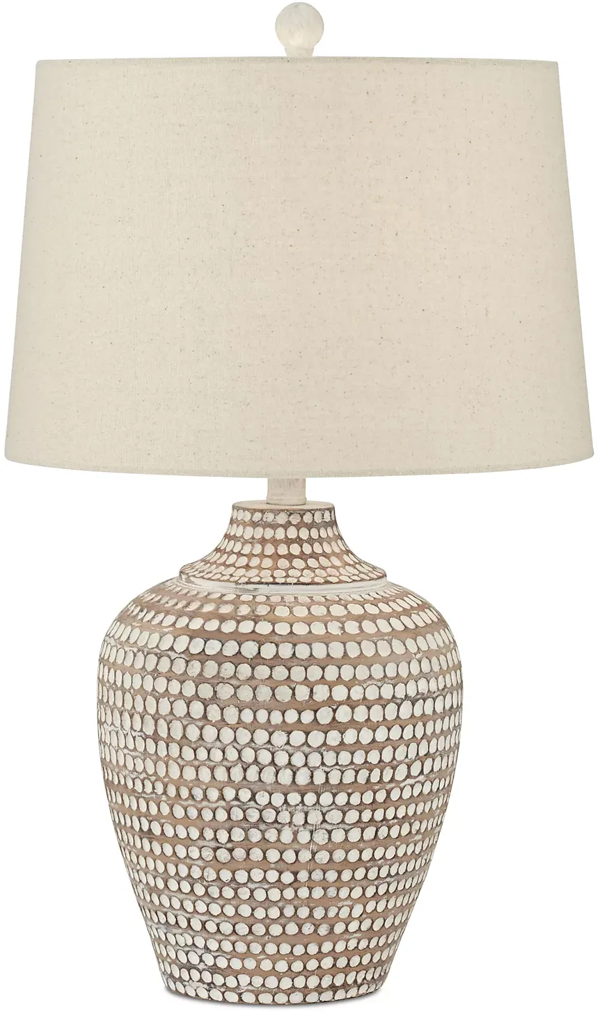 Beige and White Lamp