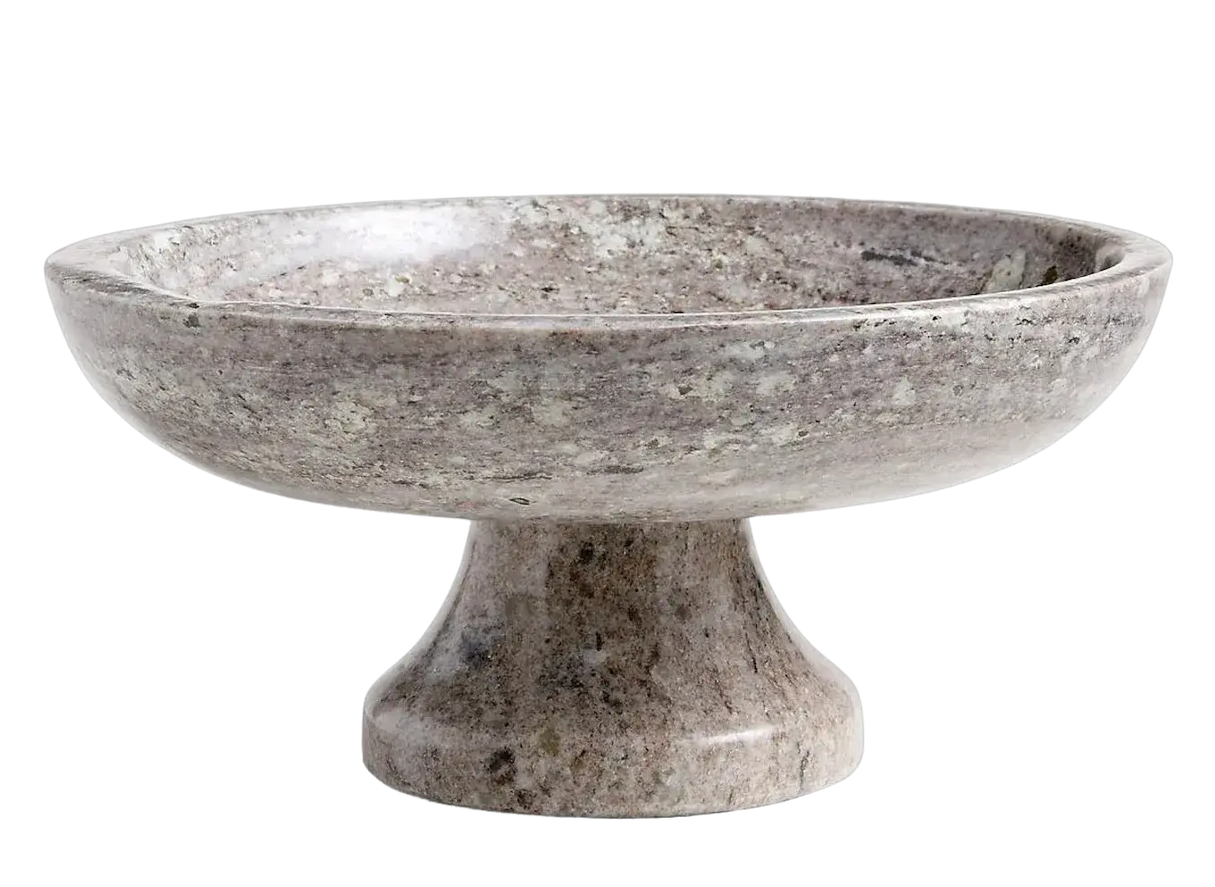 Gray Marble Footed Bowl