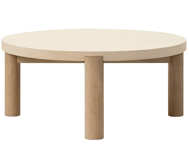 White Wood and White Coffee Table