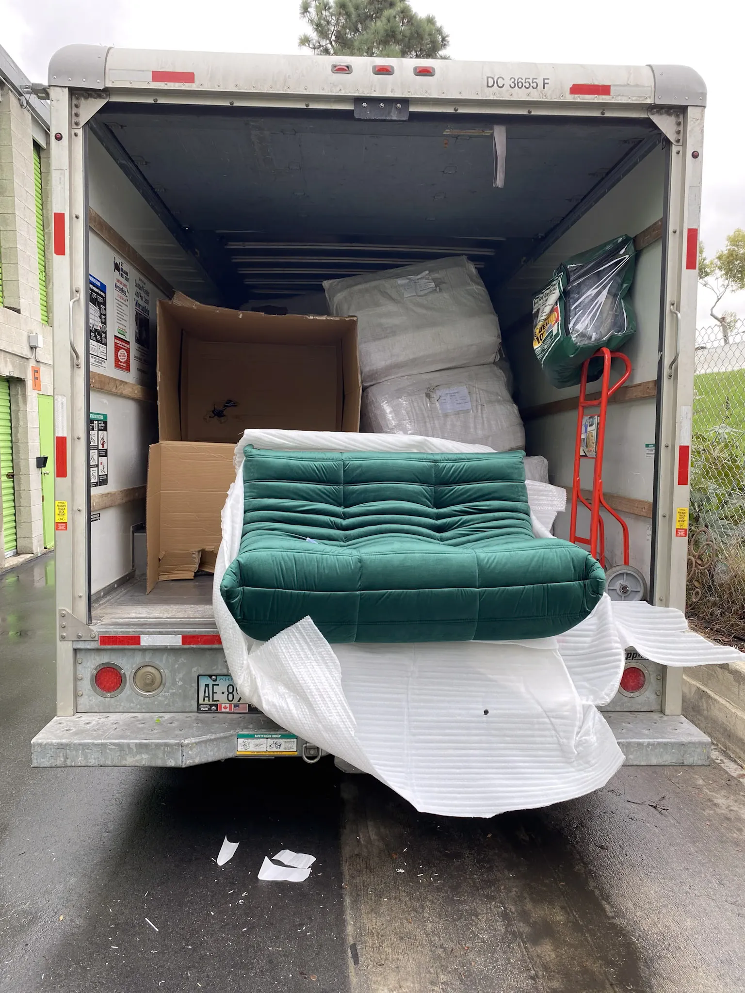 Green Velvet Togo Sofa in Shipping