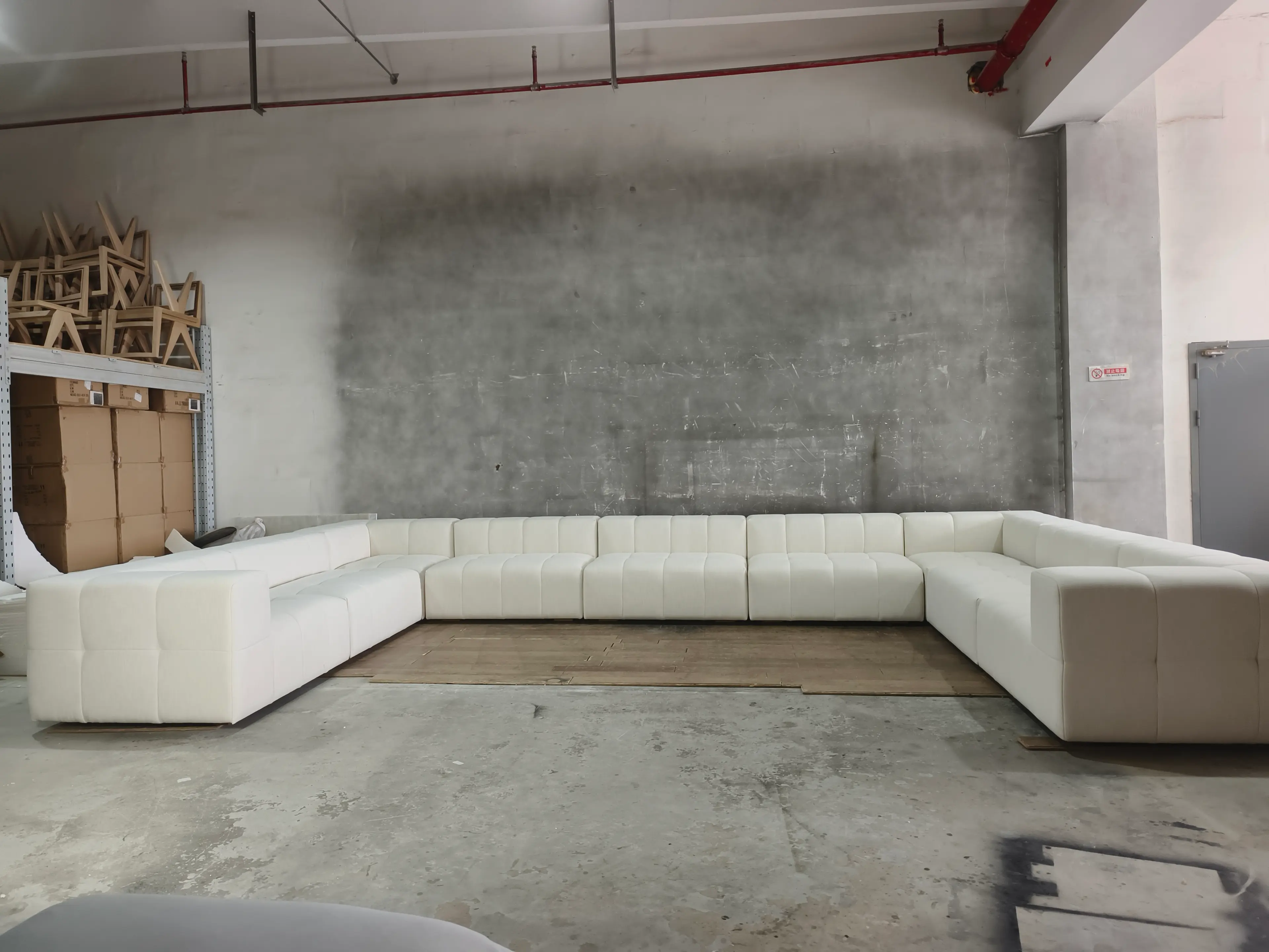 Factory Showcase Large White Sectional