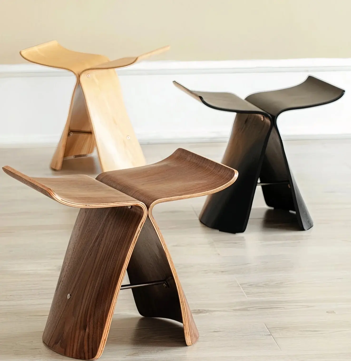 Staged Butterfly Stools